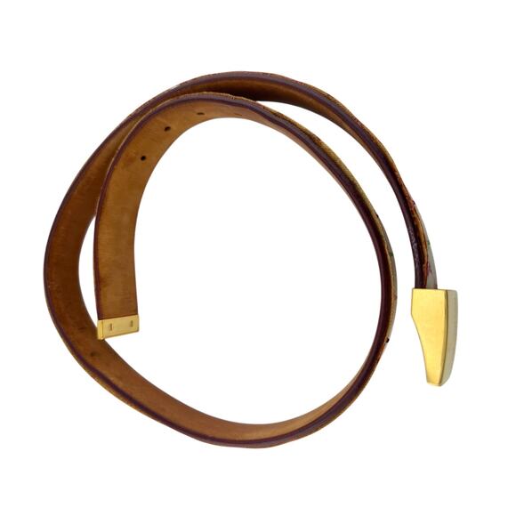 Louis Vuitton Suntulle Carre White Monogram Multicolor Murakami Belt Sz 32 (80) - Picture 2 of 13